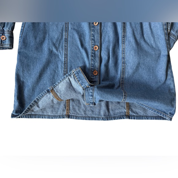 Frye - Women’s Button Down Denim Shirt Dress (EUC) Size: L - Picture 7 of 12